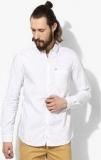 Spykar White Printed Slim Fit Casual Shirt Men