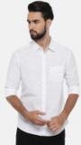 Spykar White Striped Slim Fit Casual Shirt Men