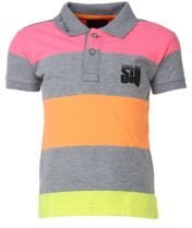 Status Quo Cubs Grey Milange Polo Shirt Boys