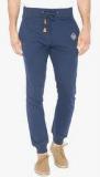 Status Quo Navy Blue Solid Track Pant men