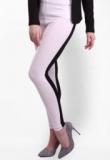 Street 9 White Solid Legging Women