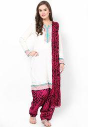 Stri Magenta Printed Bottom & Dupatta Sets Women