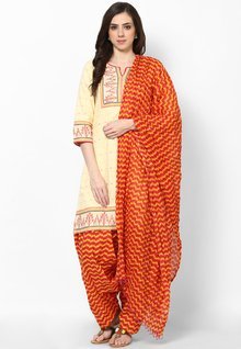 Stri Pink Printed Patiala Salwar With Dupatta women