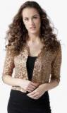 Style Quotient Beige Self Design Shrug Women