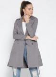 Style Quotient Grey Solid Winter Jackets Women