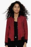 Style Quotient Maroon Solid Winter Jacket Women