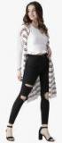 Style Quotient Off White Striped Shrug Women