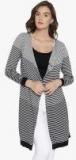 Style Quotient White Striped Shrug Women