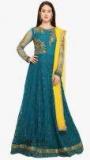 Stylee Lifestyle Teal Embroidered Dress Material Women