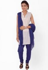 Stylenmart Blue Solid Bottom And Dupatta women