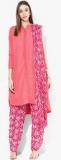 Stylenmart Pink Printed Patiala And Dupatta Set Women