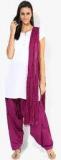 Stylenmart Purple Solid Patiala And Dupatta women