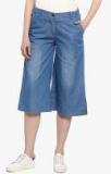 Stylestone Blue Solid Culottes Women