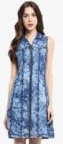 Stylestone Blue Washed Shift Dress Women