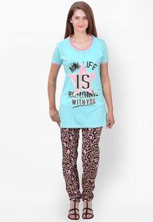 Sublime Blue Printed Loungewear women