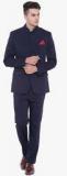 Suitltd Navy Blue Solid Suit Men