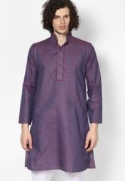 Sultan The King Of Kurta Striped Purple Kurta Men