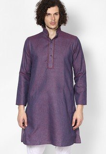 Sultan The King Of Kurta Striped Purple Kurta men