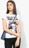 Superdry White Printed T Shirt Women