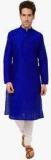 Svanik Blue Solid Kurta Men