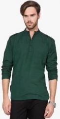 Svanik Green Solid Kurta men