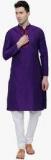 Svanik Purple Printed Kurta Men