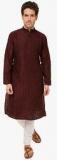 Svanik Wine Solid Kurta Men