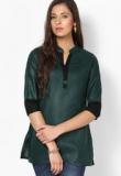 Svarikaa Green Solid Tunic Women