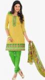 Swaron Yellow Embroidered Dress Material Women