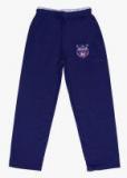 Sweet Angel Navy Blue Solid Straight Fit Track Pants Boys