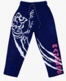 Sweet Angel Navy Blue Straight Fit Trackpants Girls