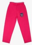 Sweet Angel Pink Solid Straight Fit Track Pants Boys