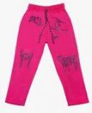 Sweet Angel Pink Straight Fit Trackpants Girls