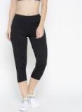 Sweet Dreams Black Solid Capris Women