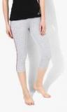 Sweet Dreams Grey Melange Printed Capri Women