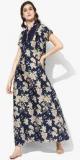 Sweet Dreams Navy Blue Printed Gown women