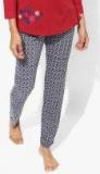 Sweet Dreams Navy Blue Printed Pant Women