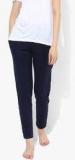 Sweet Dreams Navy Blue Solid Pant Women