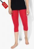 Sweet Dreams Pack Of 2 Red Solid Capris women