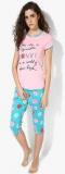 Sweet Dreams Pink Printed Capri Set women