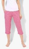 Sweet Dreams Pink Printed Capri Women