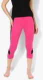 Sweet Dreams Pink Solid Capri Women