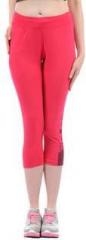 Sweet Dreams Pink Solid Capris women