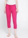 Sweet Dreams Pink Solid Regular Fit Capris Women