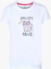 Sweet Dreams White Round Neck T Shirt girls