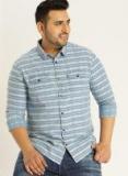 Sztori Blue Slim Fit Checked Casual Shirt Men