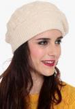 Tab91 Beige Solid Cap Women