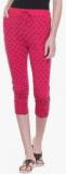 Tab91 Fuchsia Printed Capri Women