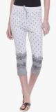 Tab91 Grey Printed Capri Women