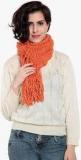 Tab91 Orange Solid Scarf women